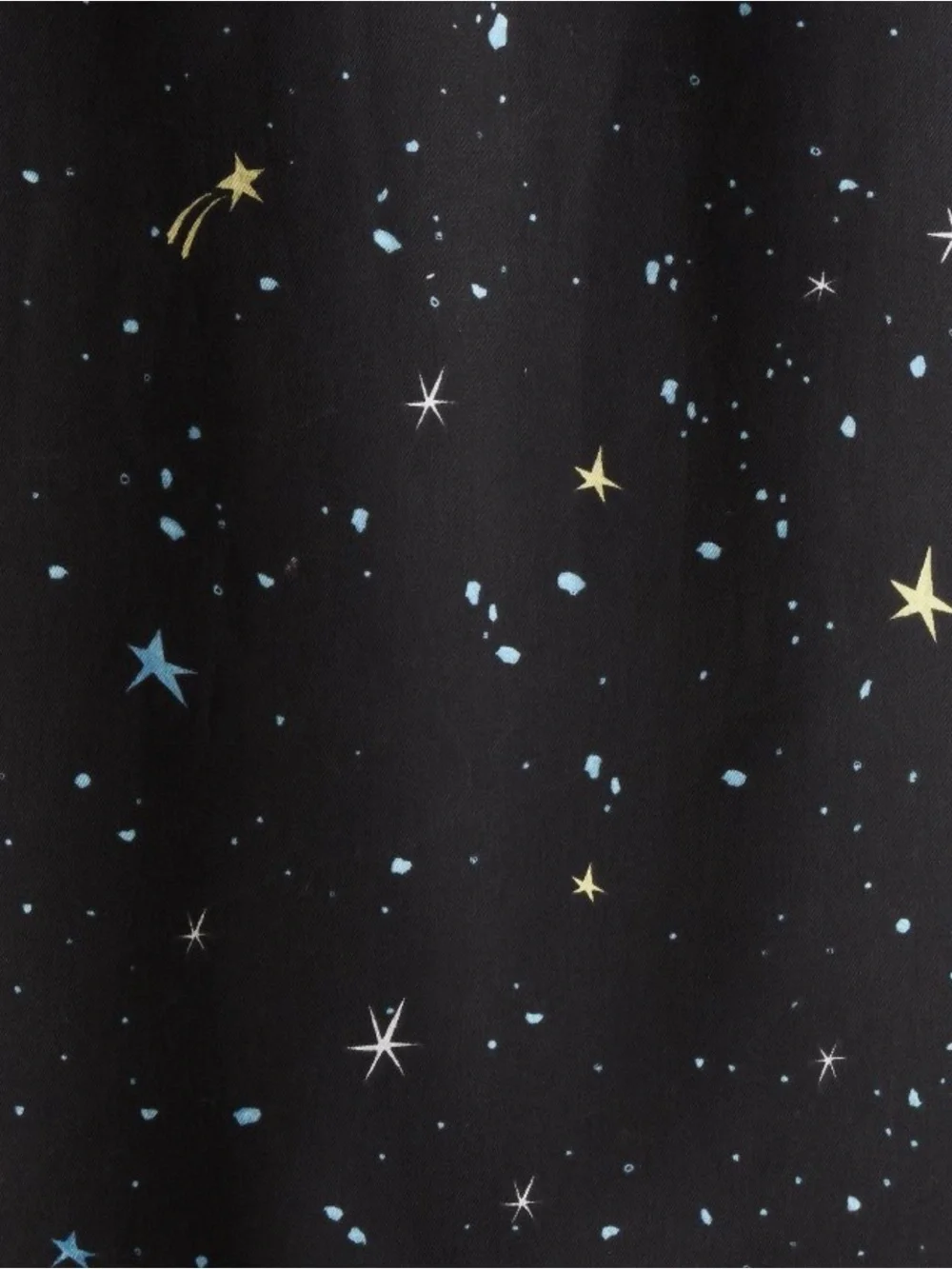 Pillowfort Glow in Dark Blackout Curtain Black Stars 42x84